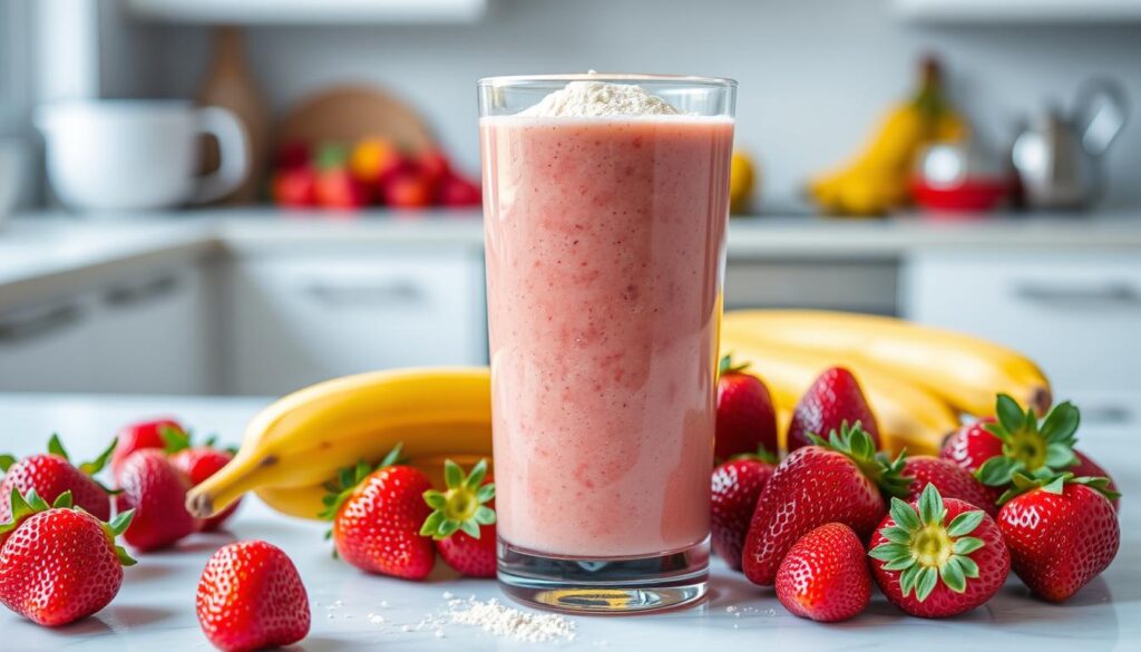 Strawberry Banana Protein Smoothie