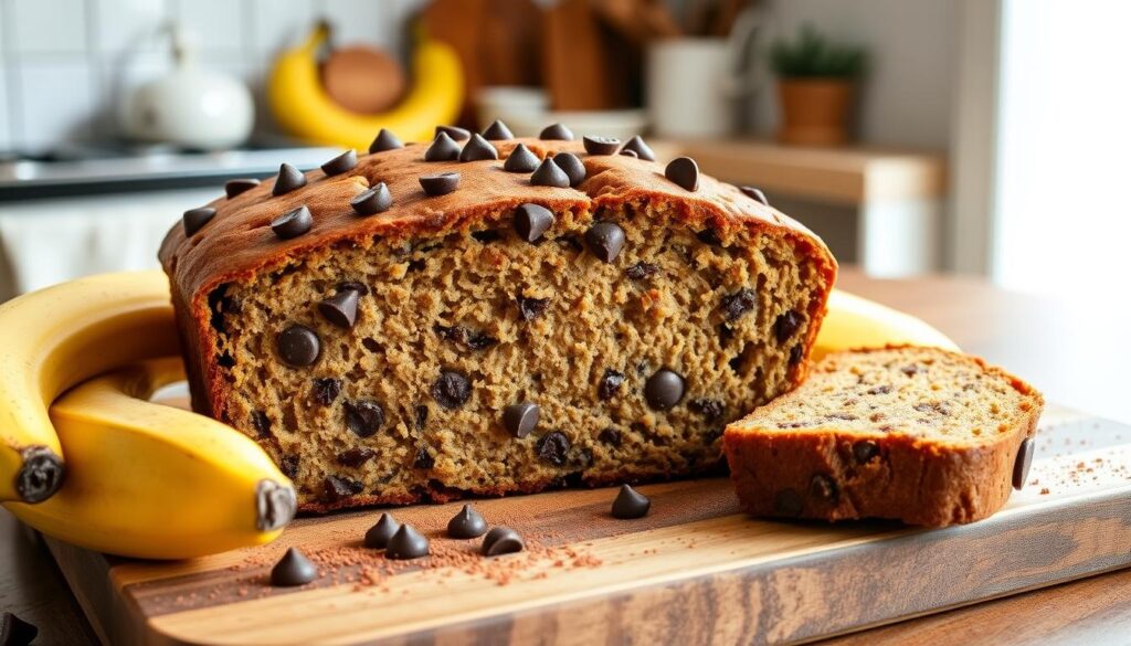 Healthy banana bread chocolate no sugar gluten free recipe