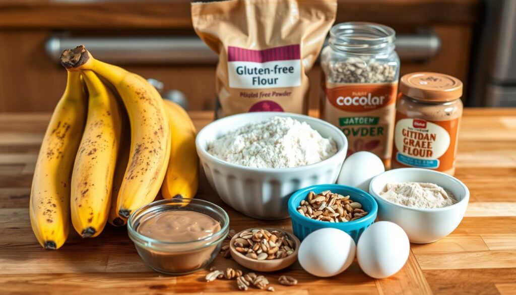 Healthy banana bread chocolate no sugar gluten free recipe