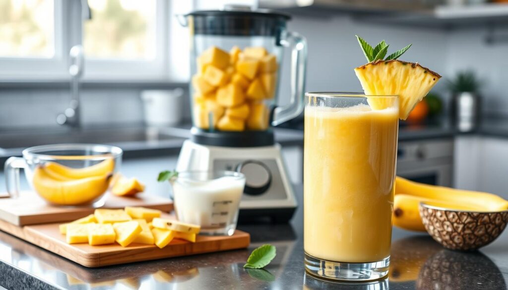pineapple and banana smoothie