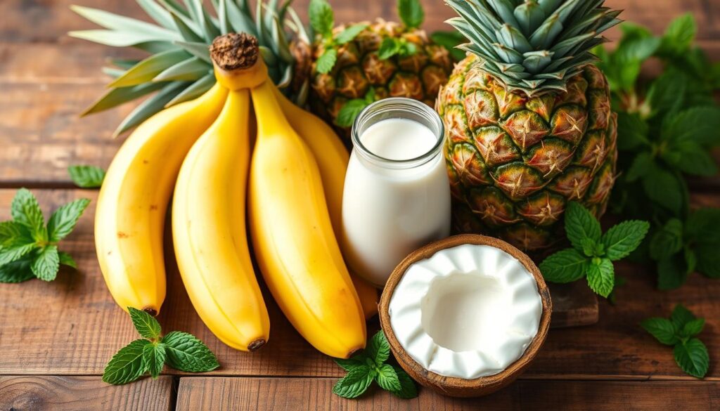 pineapple and banana smoothie