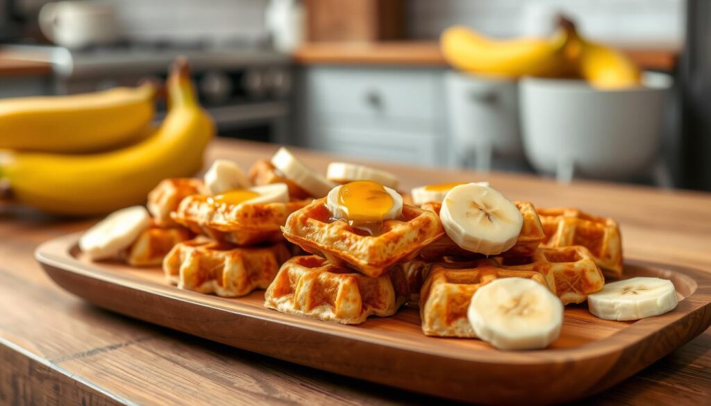 Mini Waffled Banana Bread Bites