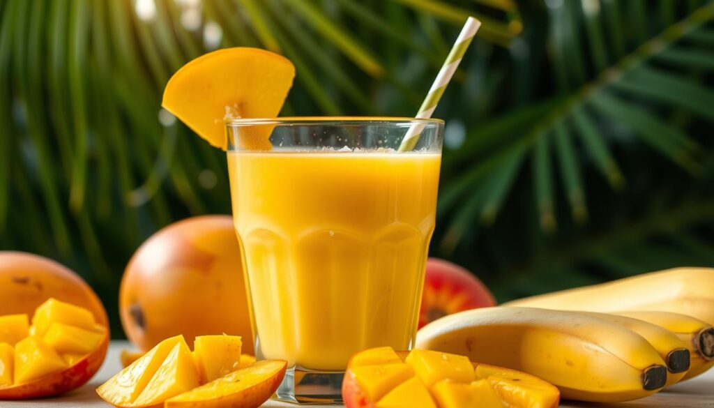 What smoothie has mango banana salt and pepper in it ?