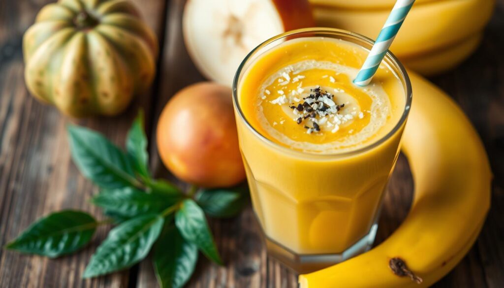 What smoothie has mango banana salt and pepper in it ?