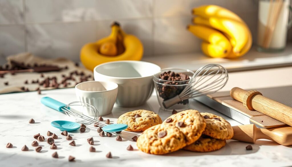 Banana Chocolate Chip Cookies