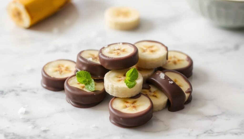 Quick Frozen Banana Bites with Dark Chocolate - Healthy Dessert