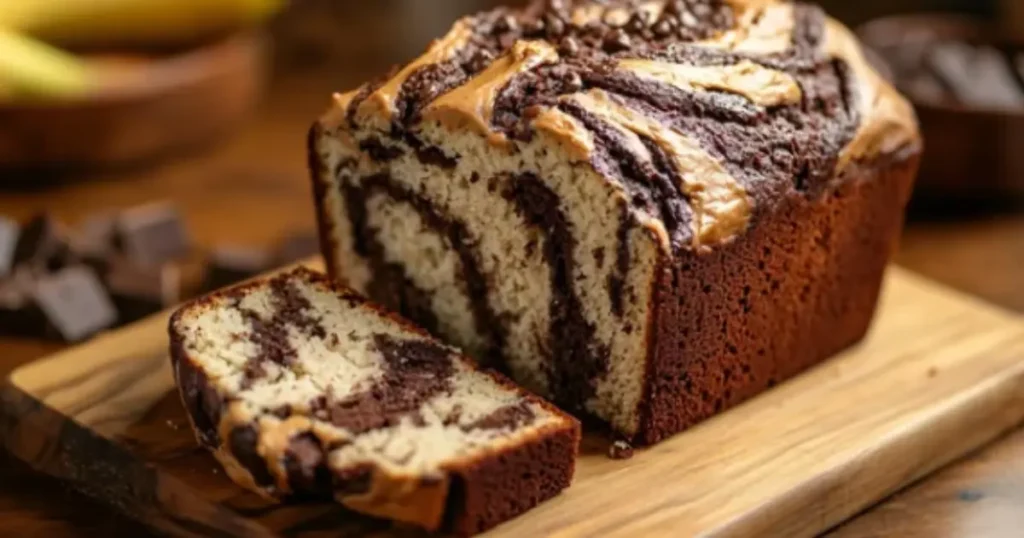 Chocolate Marbled Banana Bread