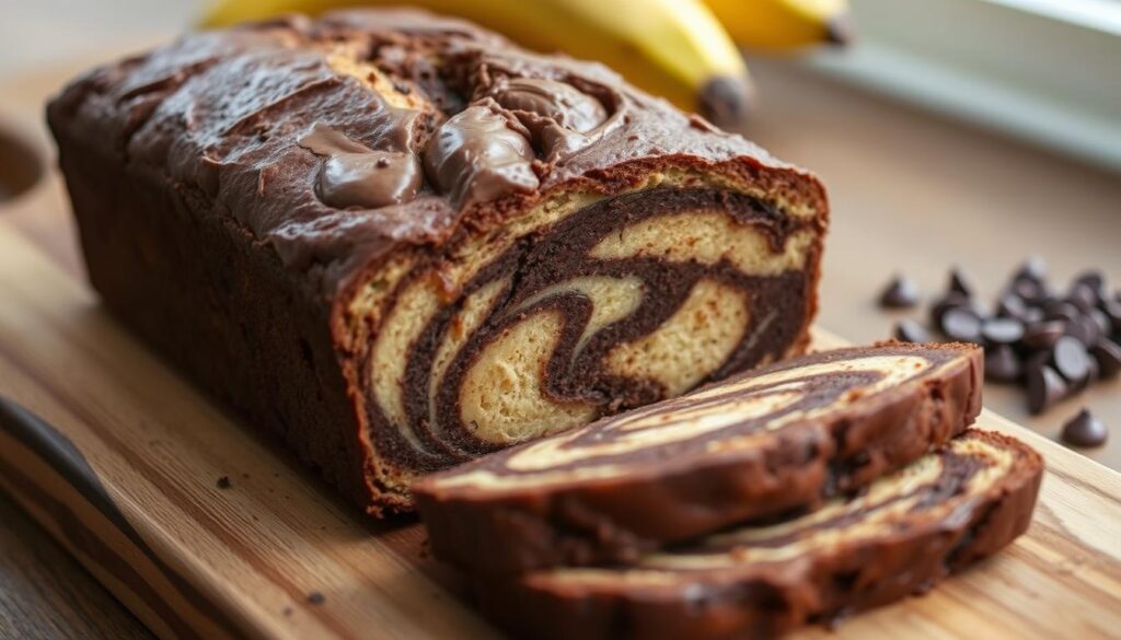 Chocolate Marbled Banana Bread