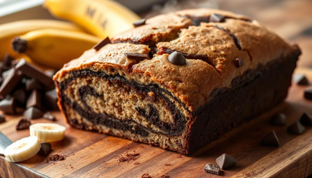 Chocolate Marbled Banana Bread