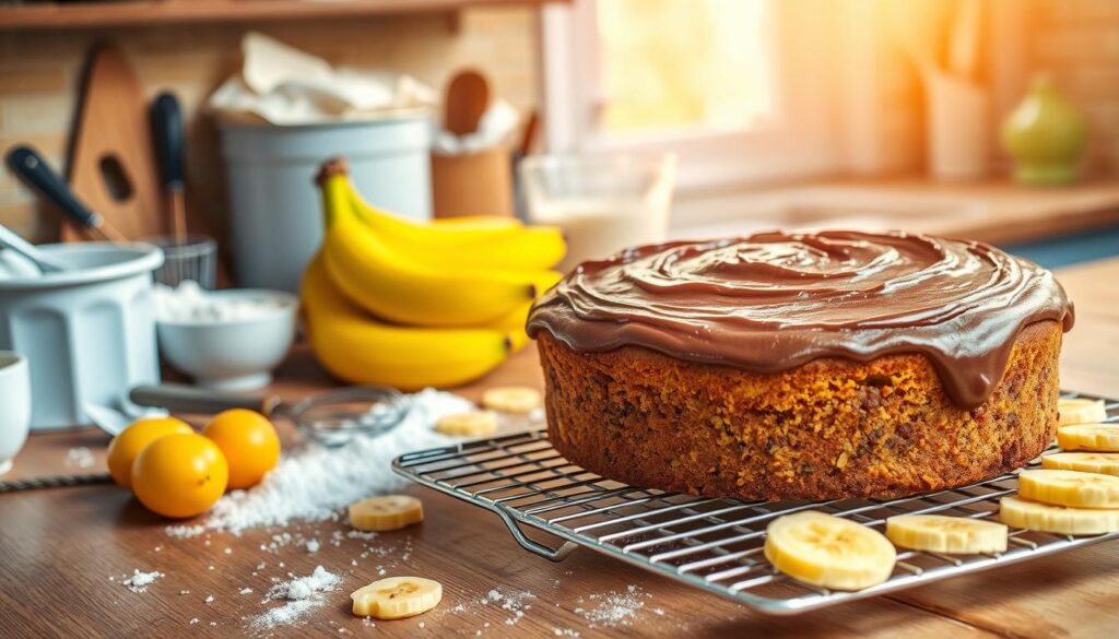 Banana Cake with Chocolate