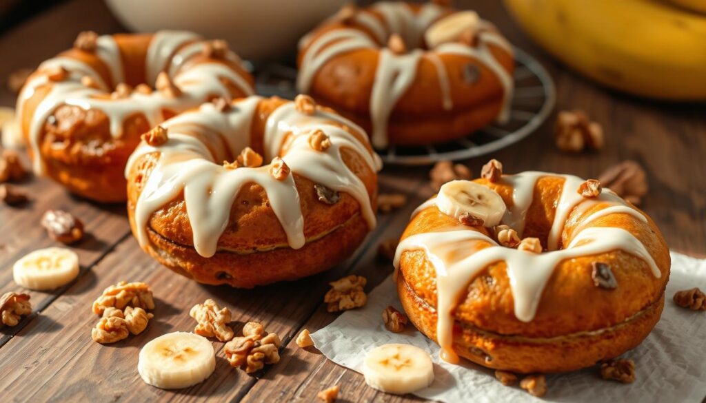 Banana Bread Baked Cake Donuts