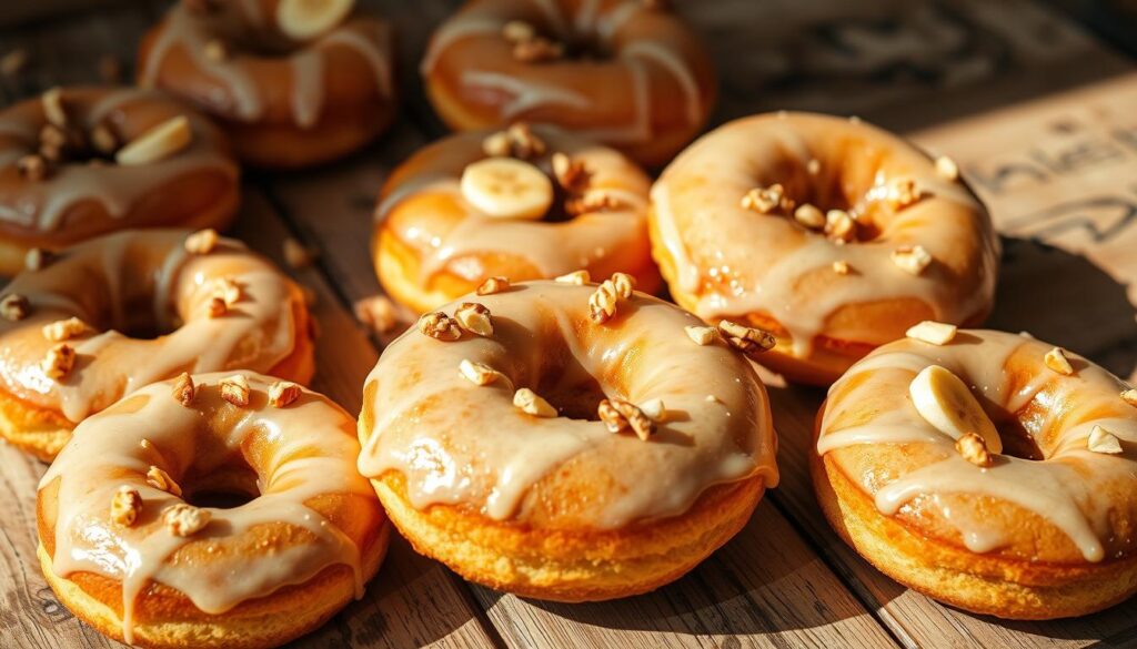 Banana Bread Baked Cake Donuts