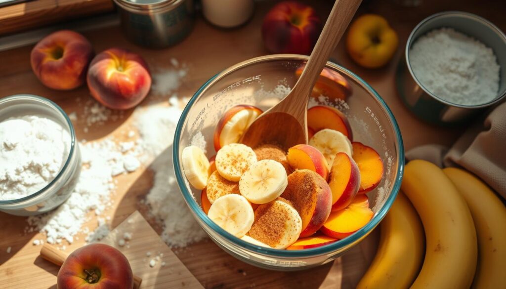 Cinnamon Peach Banana Bread