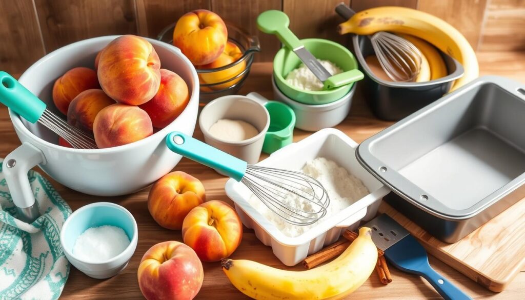 Cinnamon Peach Banana Bread
