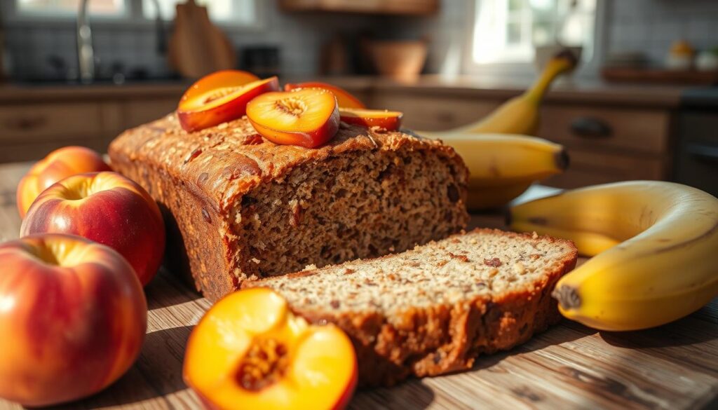 Cinnamon Peach Banana Bread