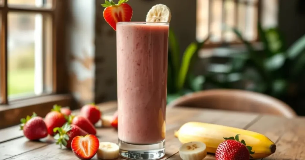 strawberry banana smoothie