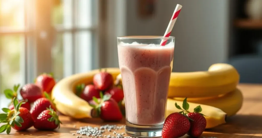 strawberry banana smoothie