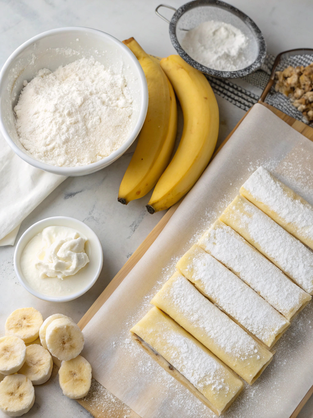banana mille-feuille ingredients