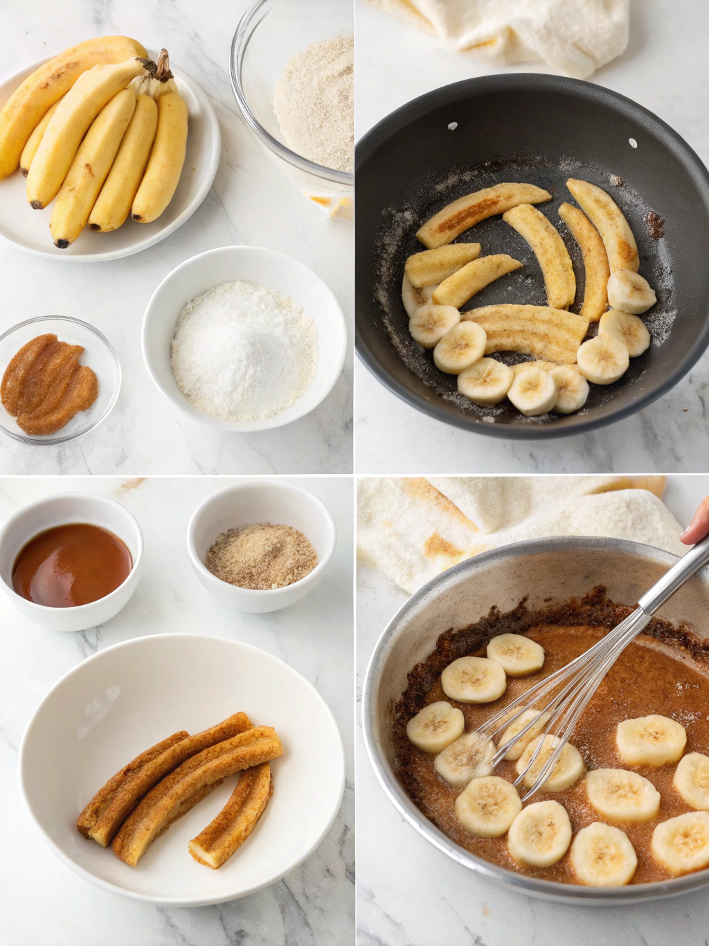 banana churros recipe preparing steps