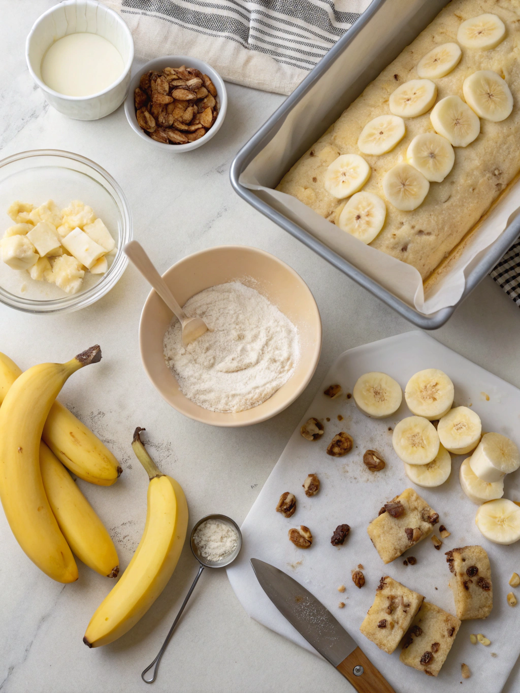 banana marzipan stollen preparing steps