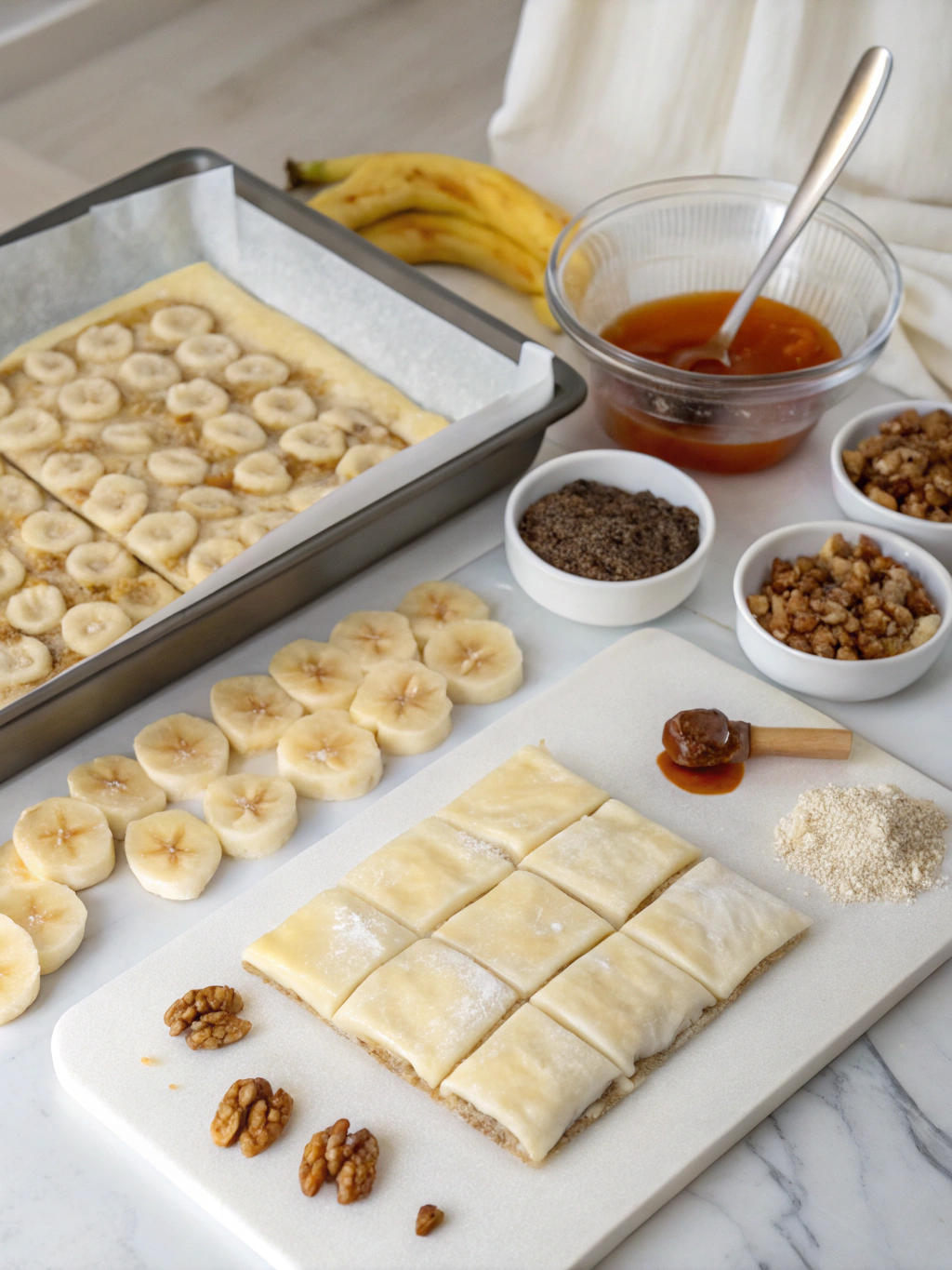 banana baklava recipe preparing steps